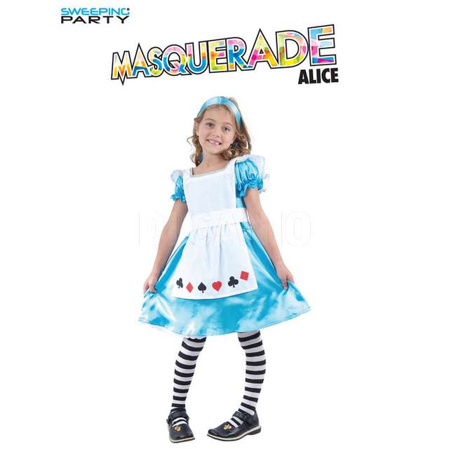 Costume alice 6-14 anni - Principale
