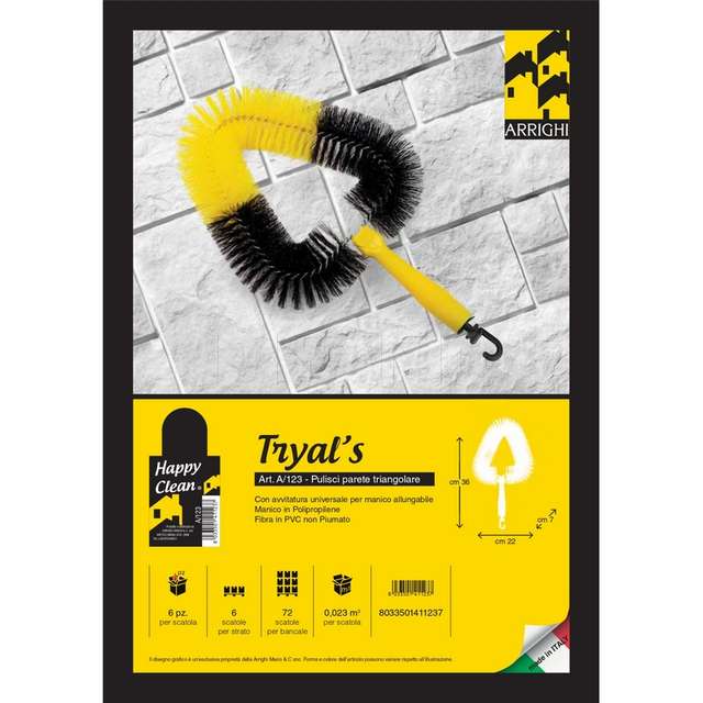 Pulisci pareti triangolare tryal's cm,36x22 fibra in pvc non piumato - Principale
