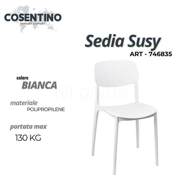 Sedia in polipropilene susy bianca - Principale