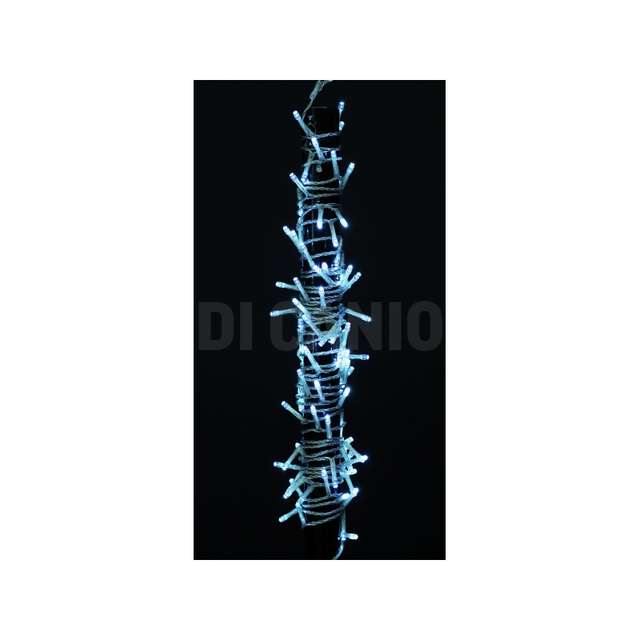 Catena 1000 led bianco mt.50+5 controller 8 cavo trasparente x esterno - Principale