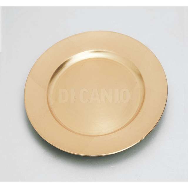 Piatto plastica oro cm.33 satinato lucido - Principale