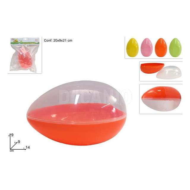 Scatola uovo plastica cm.14 colori assortiti - Principale