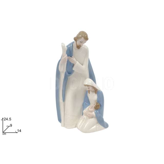 Nativita' 24,5 cm. ceramica celeste - Principale