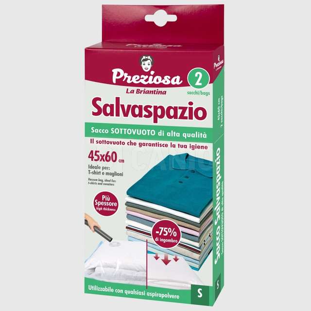 Sacco salvaspazio cm.45x60 2 pezzi la briantina - Principale