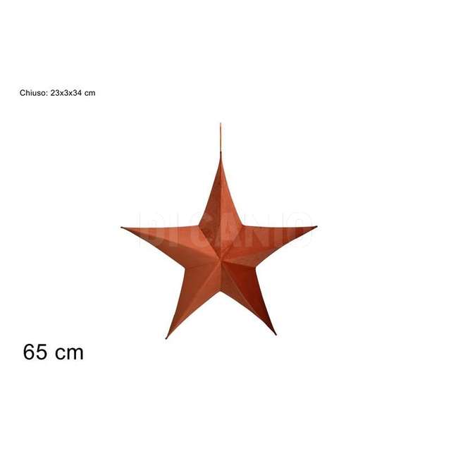 Stella appendino velluto richiudibile 65cm arancione art. vz001 orange - Principale