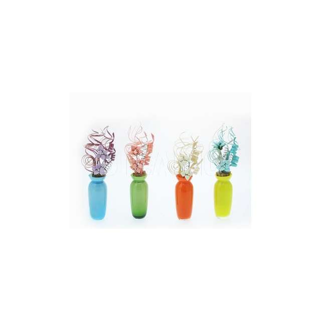 Vasetto cilindrico con fiori partenope - Principale