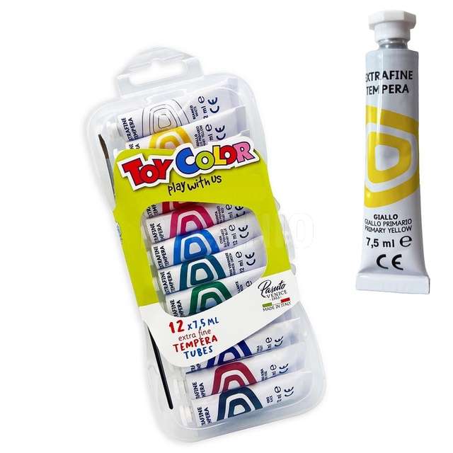 Confezione 12 tubetti 7,5 ml poster tempera superlavabile - Principale