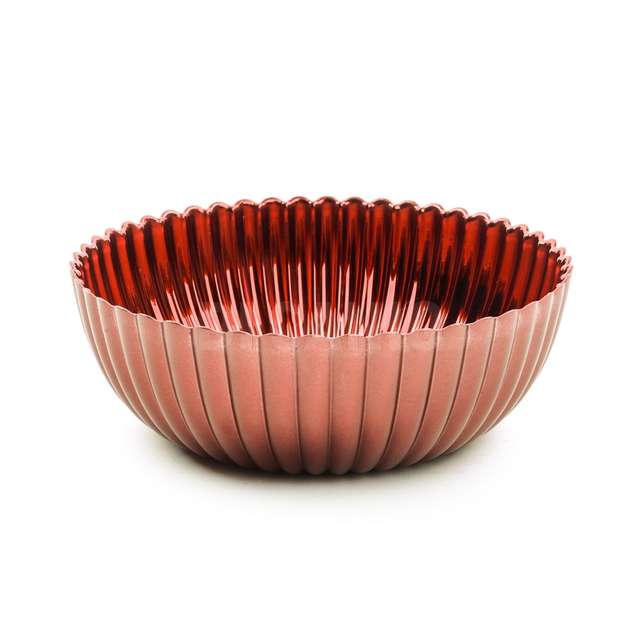 Cestino centrotavola rosso in plastica d.25xh.9 cm - Principale