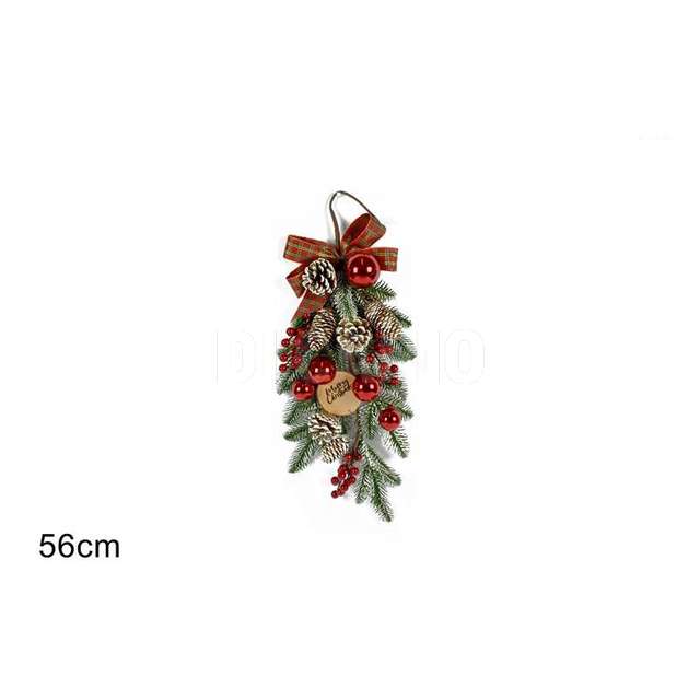 Dietroporta 56 cm. con bacche pigne e pallina - Principale