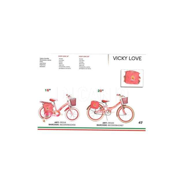 Bicicletta vicky love (rosa) 20 f.schiano - Principale