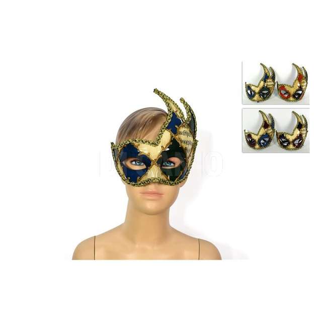 Mascherina pentagramma filo oro 4 assortita - Principale
