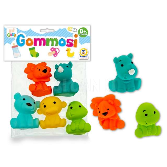 Gogo gommosi animali buffi 5 pz - Principale