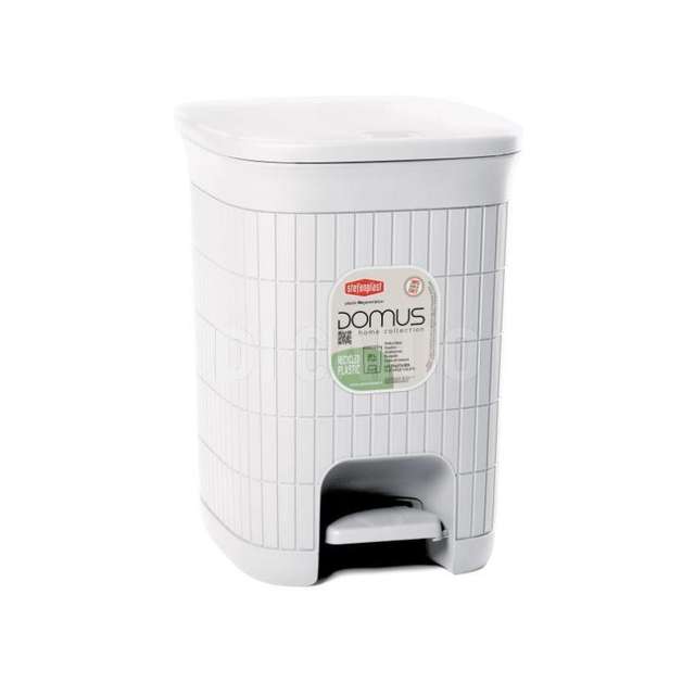 Pattumiera domus lt.20 bianco polvere stefanplast - Principale