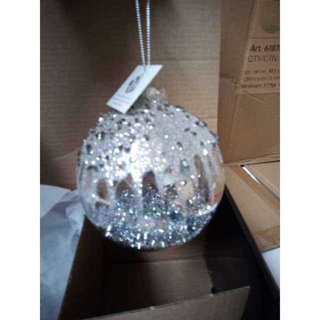 Sfera vetro paillettes multicolor bordea ux cm dm.10h10 - Principale
