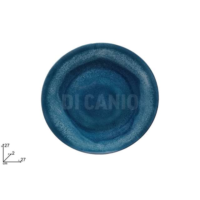 Piatto piano cm,27 porcellana blu marino - Principale