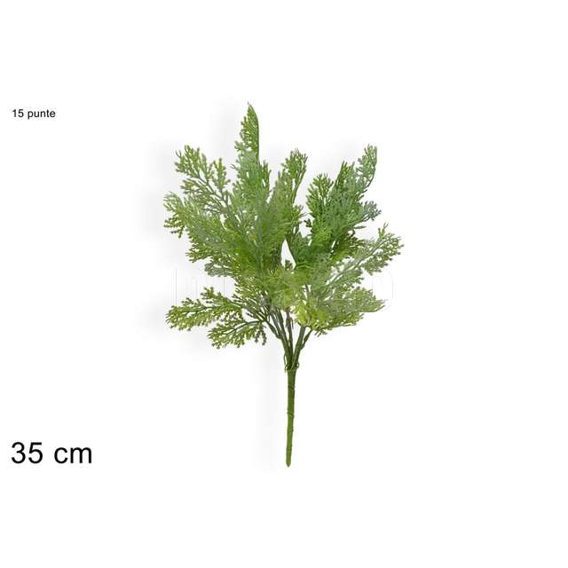 Ramo 35 cm 15 punte verde chiaro - Principale