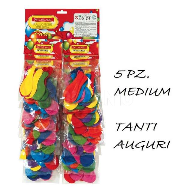 Conf. 5pz palloncini medium t_auguri orema - Principale