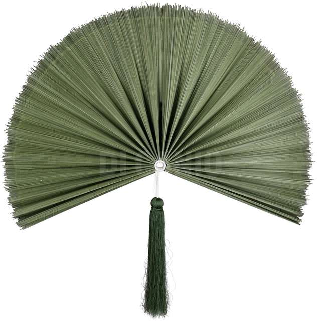 Ventaglio decorativo nanka verde 39x81 in bamboo - Principale