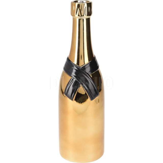 Vaso ceramica 11x39cm nero/oro - Principale