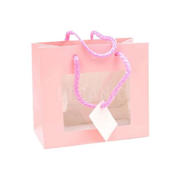 Busta plastificata opaca f.to 16x8x14 window rosa - Principale