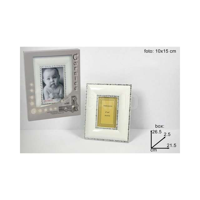 Cornice bianca c_strass 10x15 (12) due esse. - Principale
