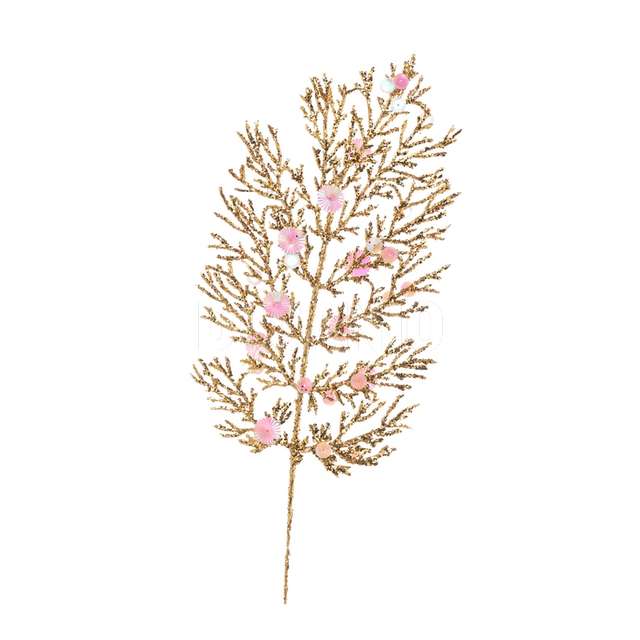 Foglia felce glitterata cm.40 bianco - Principale