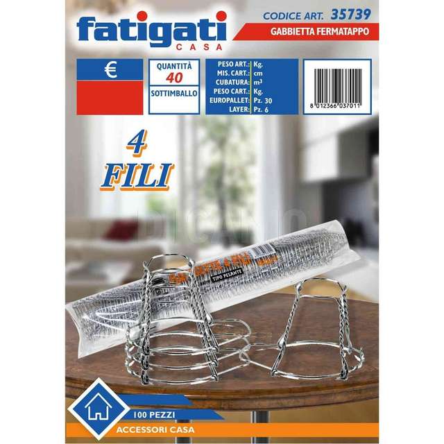 Gabbietta fermatappo 4 fili conf 10 - Principale