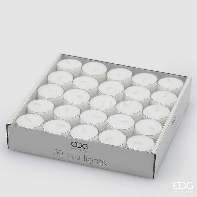 Tealight cf 50 pz h.1,8 d.3,8 white edg - Principale
