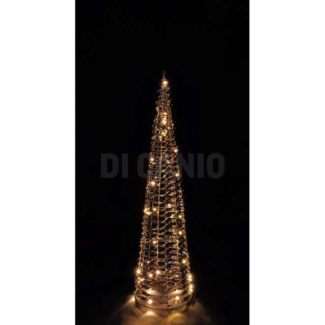 Albero natale oro pe 40led diam20xh80 - Principale