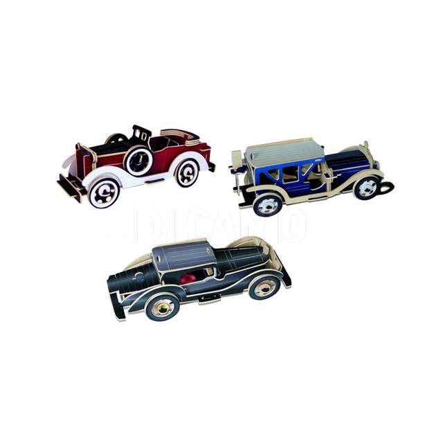 Puzzle 3d in legno vintage car arke - Principale