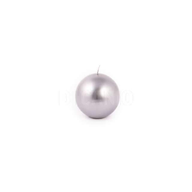 Candela sfera silver grey diam. 6 cm. - Principale