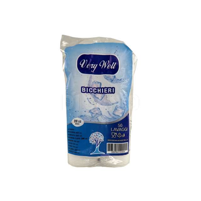Very well bicchiere acqua 200cc bianco conf.96pz - Principale