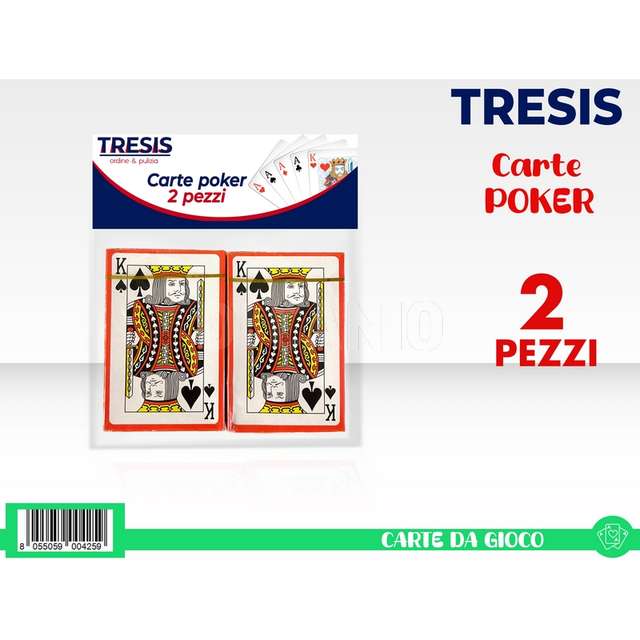 Set 2 mazzi carte poker blister - Principale