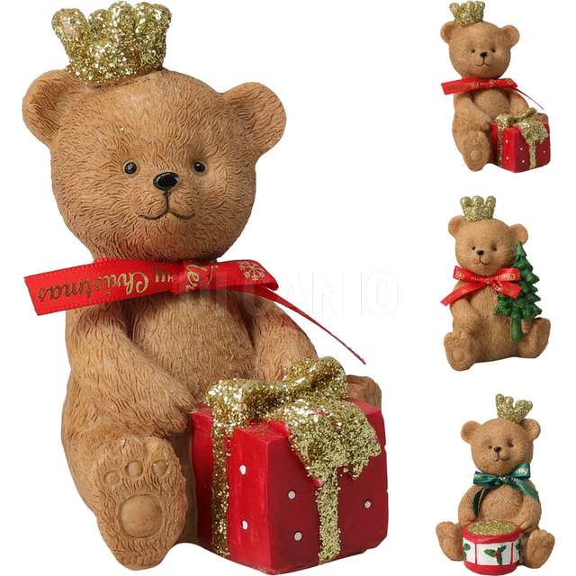 Orso natale 12cm 3ass - Principale