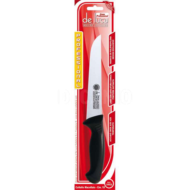 Coltello macellaio inox m_plast. cm.18 de luca.-3452-18- - Principale