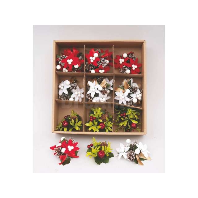 Girocandela plastica cm.10 dec.fiori/stelle natale in sct - Principale