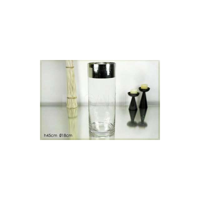 Vaso cilindro trasparente c_silver (4) gt - Principale