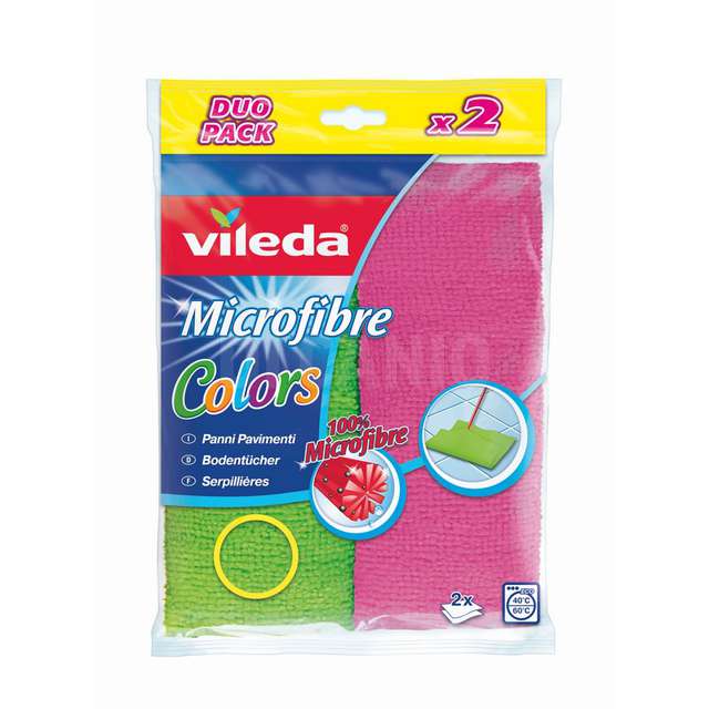 Panno pavimenti microfibre colors set 2pz 40x50 vileda - Principale