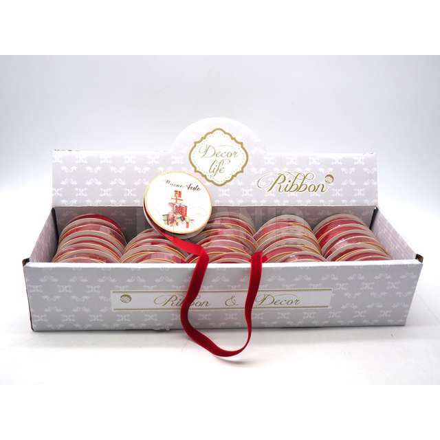 Rotolo nastro velluto 1x270cm. rosso - Principale