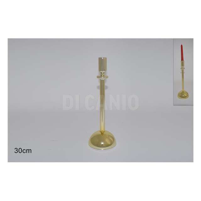 Candeliere in vetro 30cm oro hj19111 gold - Principale