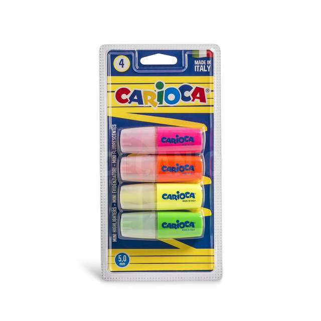 Evidenziatore minilight blister 4 pz carioca - Principale