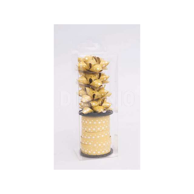 Set 5 coccarde+ovina pvc oro dec.stelline in pvc box - Principale
