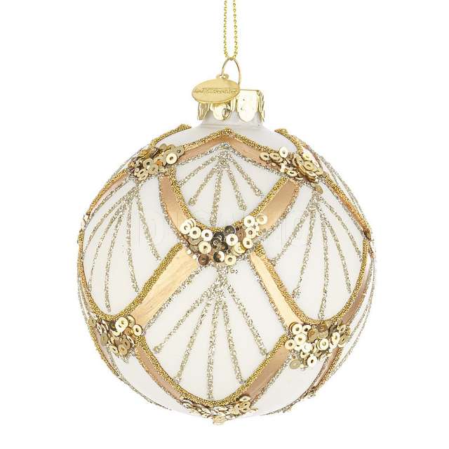 Sfera vetro lux oro bianco-champagne diametro 80 - Principale