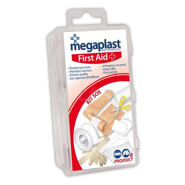 Cassetta pronto soccorso sos 8 prodotti first aid megaplast - Principale