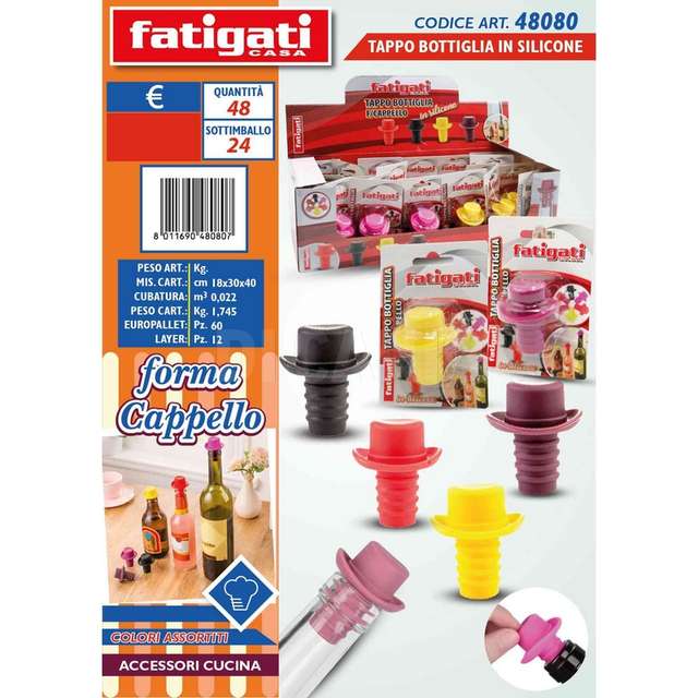 Tappo bottiglia in silicone f/cappe - Principale
