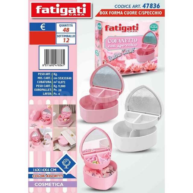 Box forma cuore c/specchio 116x14 - Principale