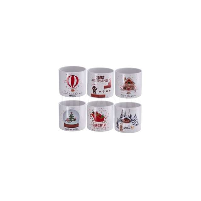 Vaso ceramica ass. natale d13xh12 - Principale