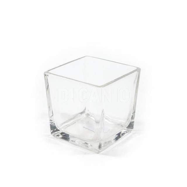 Portacandela cubo in vetro 8x8xh.8cm - Principale