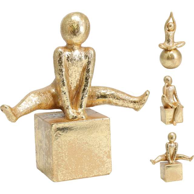 Figure deco resina oro 23cm 3a - Principale