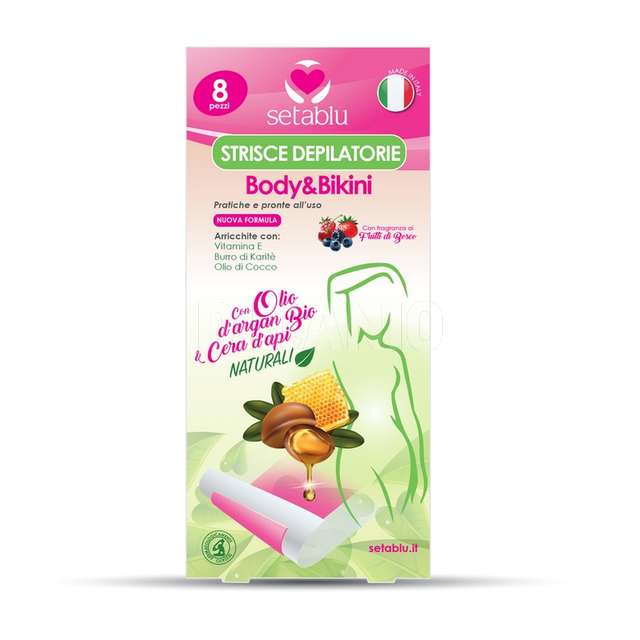 Strisce depil. body & bikini 8pz argan cf18 - Principale